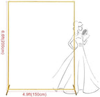 Metal Wedding Arch Backdrop Stand 6.6x5 FT Gold Square Balloon Arch Frame for Wedding, Birthday Party, Baby Shower Ceremony Decoration - Image 2