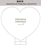 LANGXUN Large Size Metal Balloon Arch Kit, Wedding Heart Arch Stand, Love Balloon Column Arch Frame for Wedding, Bridal, Valentine's Day, Engagement and Birthday Party Supplies (White) - Image 4
