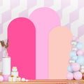 Pink Arch Backdrop Cover 7.2FT 6.6FT 6FT Wedding Arched Covers Stretchy Backdrops Set of 3 Spandex Arch Stand Covers Chiara Backdrop Cover for Arches Stand Birthday Party Baby Shower Graduation Decor by PATYDEST