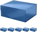 PACKHOME 6 Navy Blue Gift Boxes 9x6.5x3.8in with Magnetic Lids by PACKHOME