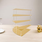 Efavormart 4-Tier Gold Spiral Cupcake Stand Mirror Finish Stairway Dessert Display, Elegant Vanity Storage Perfume Organizer Holder - 17" Tall - Image 2
