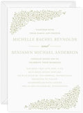 Personalized Dainty Sage Floral Invitations / 25 Custom Modern Pastel Greenery Flower Wedding Invites With White Envelopes / 5" x 7" Flat Botanical Anniversary Party Invites / Made In The USA by CanopyStreet