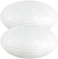 Retisee 2 Pcs Oval Paper Lantern Shade for Party Wedding, 24 Inch, White by Retisee