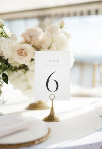 Weekend Paper Co.™ Modern Minimalist Wedding Table Numbers, Single-Sided 4x6 premium cardstock, Black Matte Ink, Numbers 1-25 plus 4 BONUS signs for your Wedding or Any Celebration! - Image 4