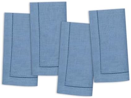 Dusty Blue Linen Like Napkins Disposable Guest Towels Airlaid, 50ct - Image 4