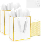 Addblu 50 Pack Bulk Luxury Gift Bags with Handles & 50 Tissue Papers by Unknown