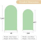 Beige Green Arch Backdrop Cover Set of 2 Party Wedding Sage Green Arch Covers Stretchy Backdrop 7.2FT 6FT Baby Shower Bridal Shower Photo Birthday Arch Stand Cover Spandex - Image 6