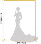 Wokceer Backdrop Stand Square Wedding Arch 6.6FT x 5.2FT Gold Metal Balloon Arch Backdrop Stand for Wedding Ceremony Birthday Party Baby Shower Photo Booth Background Decor - Image 2