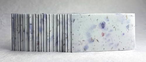 Of The Earth Handmade Paper - Wildflower Seed Paper Panel Card - Place/Name/Gift - 3.5" x 2" - Set of 48 (45s Purple Recycled) - Image 3