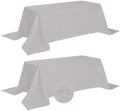 Fokitut 2 Pack Waterproof Rectangle Tablecloth, 90x156 Inch,Stain Resistant and Wrinkle Polyester Table Cloth, Fabric Table Cover for Kitchen Dining, Wedding, Party, Holiday Dinner-Silver by BalsaCircle