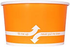 Karat [20oz - 600 ct] Paper Ice Cream Cups & Soup Bowls for Hot/ Cold Food - Ideal for Soup, Ice Cream, Gelato, Yogurt and Snacks - Orange by Karat