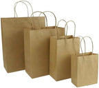 100 Pcs thick Kraft Paper Bags 5.25x8.5x3.25"，Small Shopping Bags with handles Bulk，Craft Gift Bags, Retail Bags, Recycled Bulk, Brown Paper Bags for Wedding，Packaging, Birthday Party，Business, Goody and Kraft Merchandise Bag (5.25x8.5x3.25inch, Origin... by PackagingtheFavoriteGifts