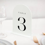 White Arch Table Numbers for Wedding, 25 Pack 5"x7" White Arch Acrylic Table Numbers 1-25 with stand, Perfect for Wedding Event Reception - Image 5