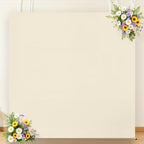 Beige Square Arch Backdrop Cover 8x8FT, Double-Sided Stretchy Spandex Fabric Fits Square Arch Backdrop Stand, Beige Background Backdrop for Wedding Baby Shower Birthday Party Decorations by Gogoparti