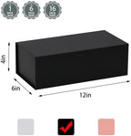 iloMAOZX Black Gift Box, 12x6x4 Inch Gift Boxes for Presents & Packaging - Image 2