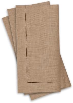 Brown Linen Like Napkins Disposable Guest Towels, Airlaid, 50ct - Image 3