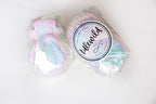 The Original Peek-a-Booties Gender Reveal Candles - Pregnancy Announcement, Gender Reveal Gifts, Cake Topper, Baby Keepsake - White Baby Bootie Candles with Hidden Pink Hearts (1 Set is 2 Booties) - Image 4