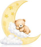 4ft Bear Baby Shower Decorations, Large Moon and Bear Cardboard Cutout Cute We Can Bearly Wait Theme Photo Booth Prop for Birthday Gender Reveal Party Supplies Outdoor Indoor by WelcometoLawnIdyll