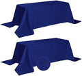 Fokitut 2 Pack Waterproof Rectangle Tablecloth, 90x132 Inch,Stain Resistant and Wrinkle Polyester Table Cloth, Fabric Table Cover for Kitchen Dining, Wedding, Party, Holiday Dinner-Royal Blue by BalsaCircle