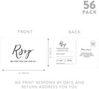 Andaz Press 56-Pack Personalized RSVP Postcards for Wedding Minimal Modern Cardstock Response Reply Cards for Bridal Shower Baby Shower Birthday Event Custom Date and Return Address 4 x 6-Inch - Image 5