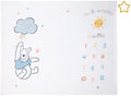 Disney Winnie The Pooh White, Yellow, and Aqua Super Soft Milestone Baby Blanket by Disney