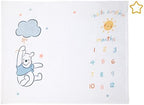 Disney Winnie The Pooh White, Yellow, and Aqua Super Soft Milestone Baby Blanket by Disney