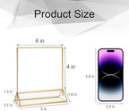NIUBEE 4x6 Acrylic Sign Holder, Picture Frame, Wedding Table Numbers, 6pack - Image 2
