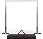 EMART 10x10ft Heavy Duty Backdrop Stand Frame with Adjustable Pipe，Black by EMART