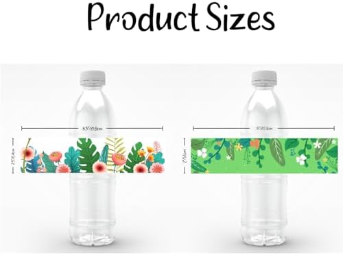 100-500pcs Custom Water Bottle Labels for Birthday, Anniversary, Bridal Shower, Baby Shower, Personalized Waterproof Water Bottle Decorations Stickers with Your Design (Multicolor, 8"×2") - Image 2