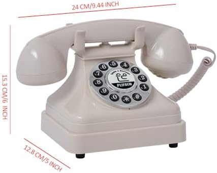 Audio Guest Book Wedding Phone,Audio Guestbook Phone Vintage Style Audio Message Voicemail for Graduation Retirement Party Birthdays Baby Shower Special Occasions (Beige) - Image 2
