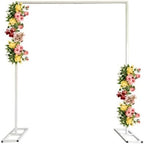 8.2FT Square Wedding Arch, Metal Backdrop Stand for Ceremony Decor, Adjustable Rectangular Arch Frame for Baby Shower, Birthday Party & Anniversary - Image 7