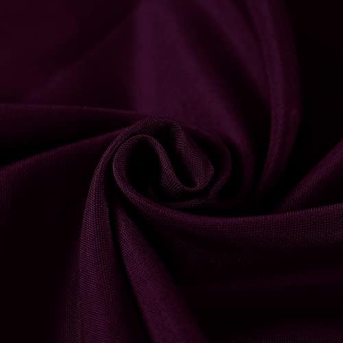 Fokitut 2 Pack Waterproof Round Tablecloth, 108 Inch, Stain Resistant and Wrinkle Polyester Table Cloth, Fabric Table Cover for Kitchen Dining, Wedding, Party, Holiday Dinner-Eggplant - Image 4