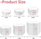 6 Pcs Buffet Risers, Dessert Stands Acrylic, Food Risers for Buffet, Jewelry Showcase, Riser Display Cases, Acrylic Display Base, White - Image 3