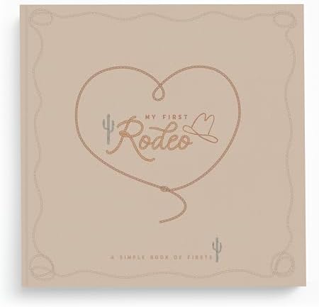 Lucy Darling My First Rodeo Baby Memory Book – First Year Journal, 5-Year Milestone Scrapbook & Photo Album – Keepsake for Baby Boy or Girl – Ideal Gift by LucyDarling