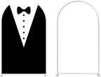Father Boss Bow Tie Arch Backdrop Cover with Stand for Boys Birthday Party Arched Frame Stretchy Fabric Covers Baby Shower Cake Banquets Parties Supplies Decorations3x5FT - Image 3