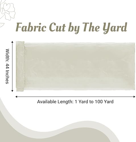 55 Yard Organza Fabric 44" Wide for Wedding Event Décor - Ivory - Image 2