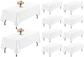Showgeous 60x126 Inch White Rectangle Tablecloth 10 Pack Fit 7FT Table by Showgeous