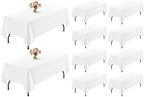 Showgeous 60x102 Inch White Rectangle Tablecloth 10 Pack Fit 6FT Table by Showgeous