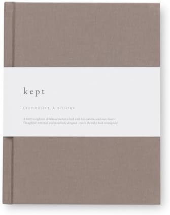 Kept Collection Childhood, A History Baby Memory Book, Birth to Age 18, Heirloom Keepsake Milestone Journal (Cedar) by Unknown