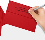 LUXPaper A7 Invitation Envelopes | Peel & Press | 5 1/4" x 7 1/4" | Ruby Red | 80lb. Text | 1,000 Qty - Image 6