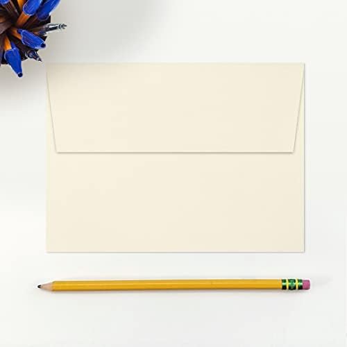 LUXPaper A7 Invitation Envelopes | Peel & Press | 5 1/4" x 7 1/4" | Natural | 80lb. Text | 30% Recycled | 1,000 Qty - Image 4