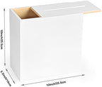 Fowecelt White Wooden Wedding Card Box, Large DIY Card Gift Box for Wedding Reception, Graduation Party, Bridal Shower, Keepsake Party Favor, Cosmetic Home Decor (10 x10 x 5.5 Inch) - Image 2