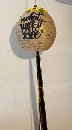 Gender reveals, ballons pinata, pinata, gender reveal, bee, honeycomb, hive bee, sunflowers, handmade, baby shower, party, decoration - Image 4
