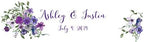 Purple Floral Themed Water Bottle Labels Easy to use and Great for Your Celebrations - Image 2
