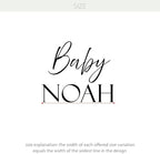 Baby Shower Decoration Backdrop Custom Baby Name Vinyl Decal – Personalized Sticker for Mirror or Acrylic Sign, Elegant Script and Serif Lettering, Gender Neutral Party Decor w30 - Image 6