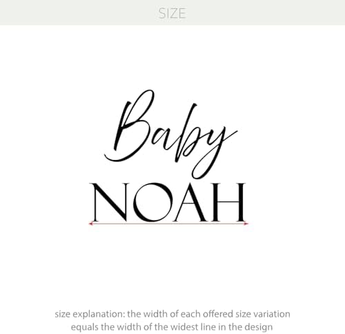 Baby Shower Decoration Backdrop Custom Baby Name Vinyl Decal – Personalized Sticker for Mirror or Acrylic Sign, Elegant Script and Serif Lettering, Gender Neutral Party Decor w30 - Image 6