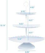 DreamsEden Metal White Cake Stands, 6 Pcs Cupcake Food Display Stand Party Trays Dessert Table for Birthday Bridal Baby Shower - Image 3