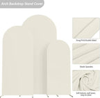Arch Backdrop Cover Stretchy Backdrop (Beige, 4+5+6FT) - Image 4