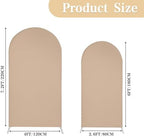 Set of 2 Arch Backdrop Covers One Silly Goose Baby Shower 2PCS Spandex Arch Stand Cover Plaids Girl Birthday Easter Party Banquets Decorations (7.2FT & 6FT,Tan) - Image 4