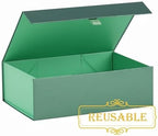 5 Pcs Green Gift Box for Presents 10.8x7.5x3.5 Inches Magnetic Gift Boxes with Lid Luxury Gift Box for Rectangle Collapsible for Bridesmaid, Wedding,Birthday Gift Packging - Image 2